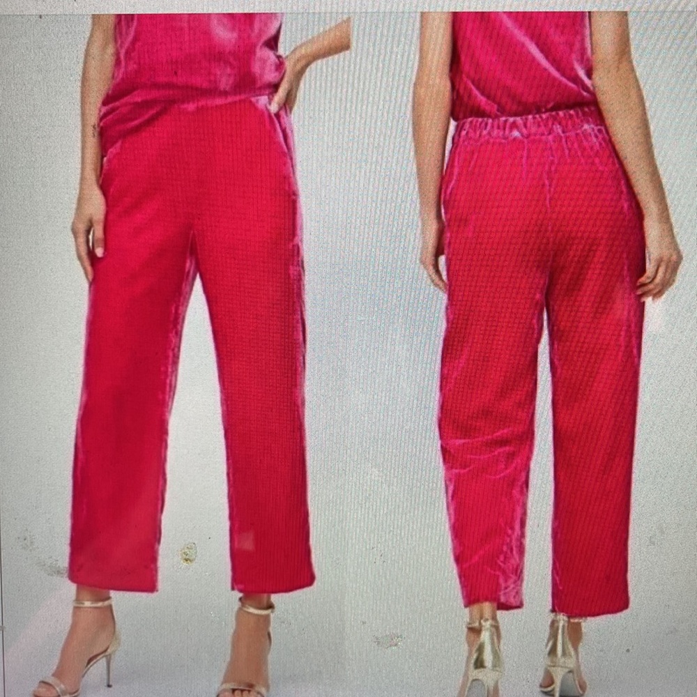 J Crew Peyton Pants Berry Velvet Size O NWT